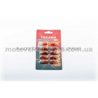 Лампа Т10 (безцокольная)   12V 3W   (габарит, приборы)   (желтая)   TAKAWA, шт