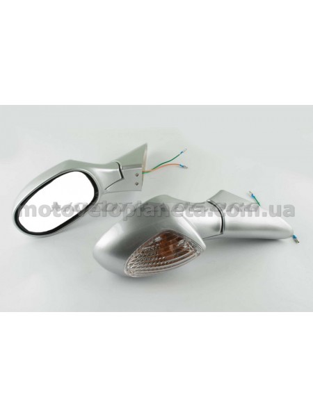 Зеркала Zongshen F1, F50 (серый) MANLE, пара Зеркала Zongshen F1, F50 (серый) MANLE, пара