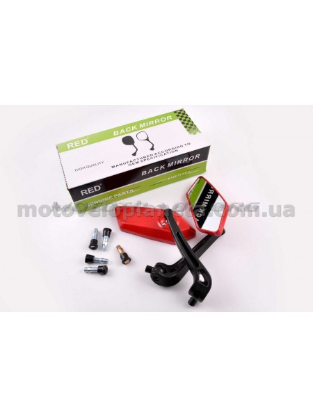 Зеркала   многоугольные   mod:201, 8/10mm   (красные)   RED, пара