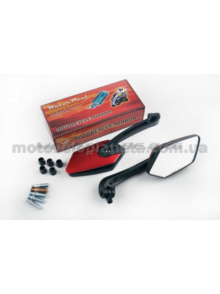 Зеркала   многоугольные   mod:234, 8/10mm   (красные)   WATER PAUL, пара