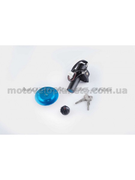 Замок зажигания (комплект)   Yamaha YBR125   (+крышка бака)   KOMATCU, компл.