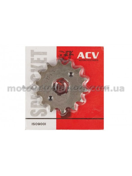 Звезда трансмиссии (передняя)   Zongshen ZS125J   428-14T   (сталь 20)   ACV, шт