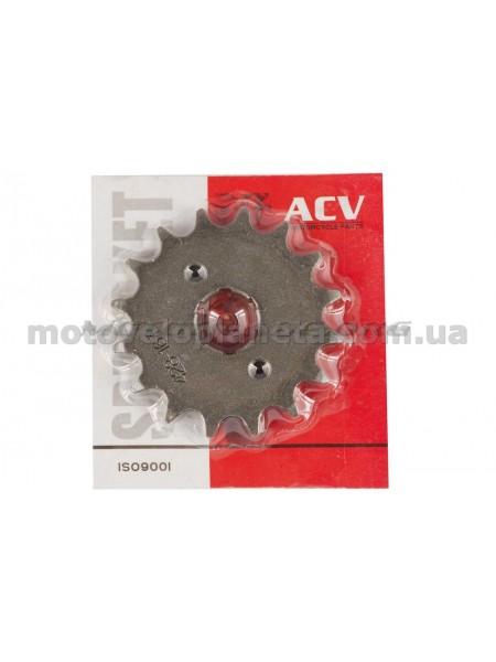 Звезда трансмиссии (передняя)   Zongshen ZS125J   428-16T   (сталь 20)   ACV, шт