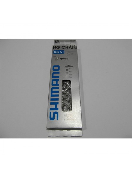 Цепь "SHIMANO" 116 звеньев, модель UG51, 7 скоростей (#MD) 