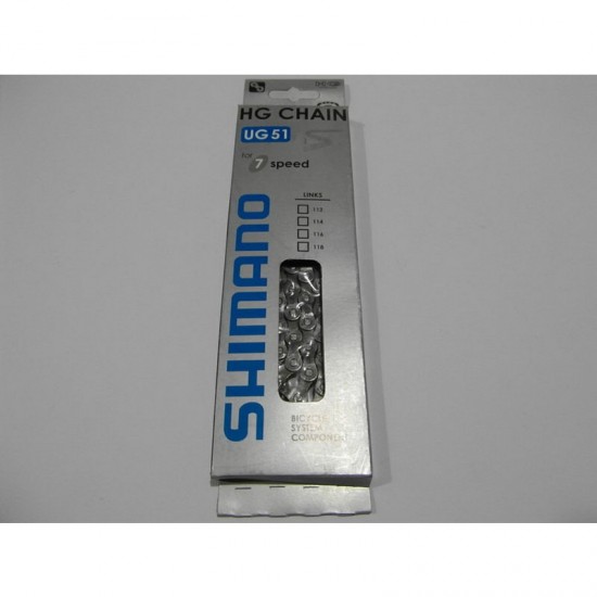 Цепь "SHIMANO" 116 звеньев, модель UG51, 7 скоростей (#MD) 