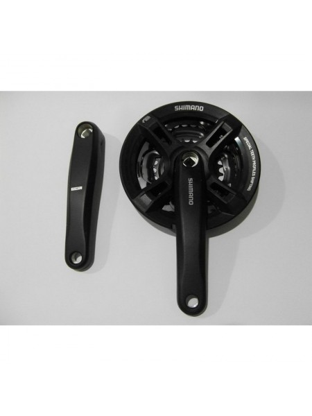 Шатун система SHIMANO 3 зв. 24-34-42T (#MD) цвет: черный 