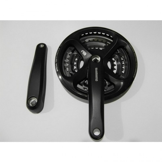 Шатун система SHIMANO 3 зв. 28-38-48Т (#MD) цвет: черный 