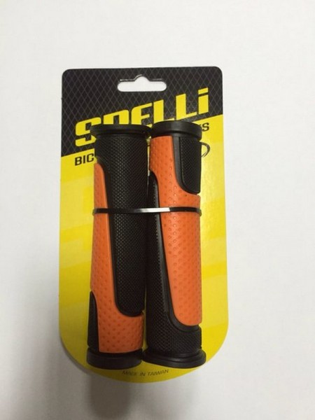 Грипсы велосипедные "SPELLI SBG-6708 L" черно-оранжевый