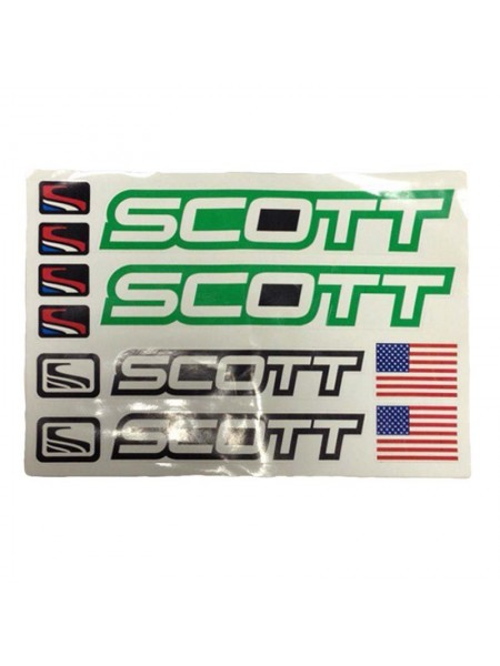 Наклейки вело (набор непрозрачные) Scott 30х21,5см 