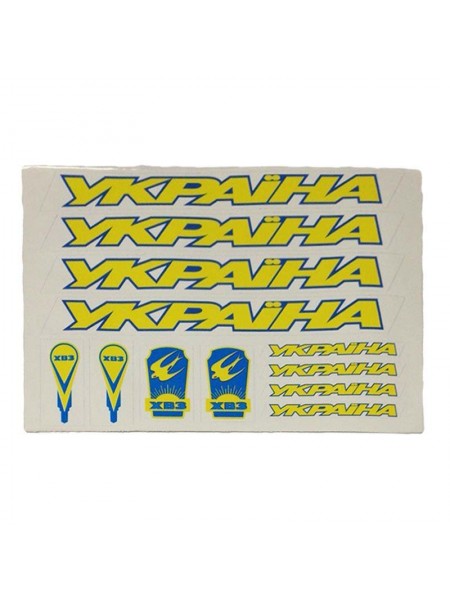 Наклейки вело (набор непрозрачные) Украина 30х21,5см 