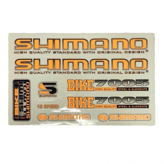 Наклейки вело (набор прозрачные) Shimano 25х17см 