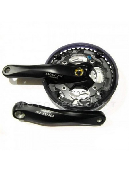 Шатун система, разборная SHIMANO ALIVIO 3 зв. 22-32-44Т (#MD) цвет: черный 