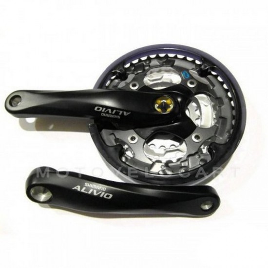 Шатун система, разборная SHIMANO ALIVIO 3 зв. 22-32-42Т (#MD) цвет: черный 