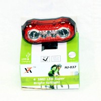 Мигалка задняя (зарядка под  USB, красный) (#MD), mod:HJ-037(GA-36) 