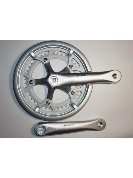 Шатун система, разборная PROWHEEL SOLID, алюминиевая mod:320P 42-52 (24) серебро (#MD) 
