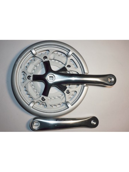 Шатун система, разборная PROWHEEL SOLID, алюминиевая mod:330P 30-42-52 (23) серебро (#MD) 