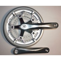 Шатун система, разборная PROWHEEL ATIA, алюминиевая mod:530P 30-42-52ATIA (21) серебро (#MD) 