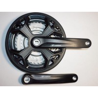 Шатун система, PROWHEEL, алюминиевая mod:CM02 28-38-48зуб (17) , черный (#MD) 