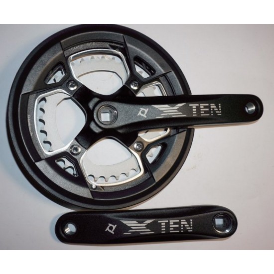 Шатун система, разборная PROWHEEL XTEN, алюминиевая mod:751P 36-48зуб (13) , черный (#MD) 