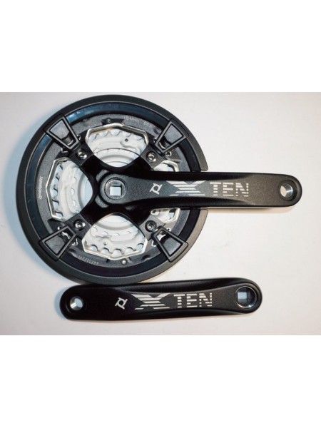 Шатун система,PROWHEEL XTEN, алюминиевая mod:851P 24-32-44 зуб (12) , черный (#MD) 