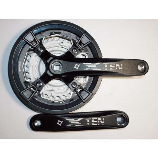 Шатун система,PROWHEEL XTEN, алюминиевая mod:851P 24-32-44 зуб (12) , черный (#MD) 