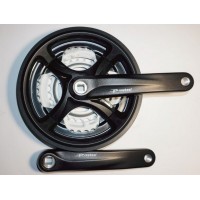 Шатун система, PROWHEEL, алюминиевая mod:CM99 28-38-48 зубов (07) , черный (#MD) 