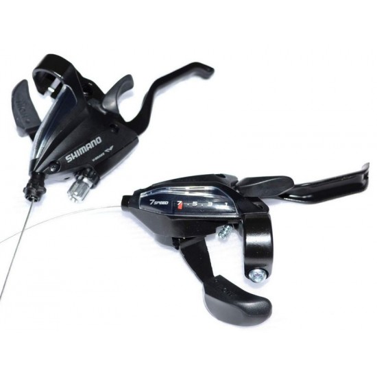 Моноблок (L-3, R-7 скоростей, пара+тросик) "SHIMANO"ST-EF510, черный (#MD) 