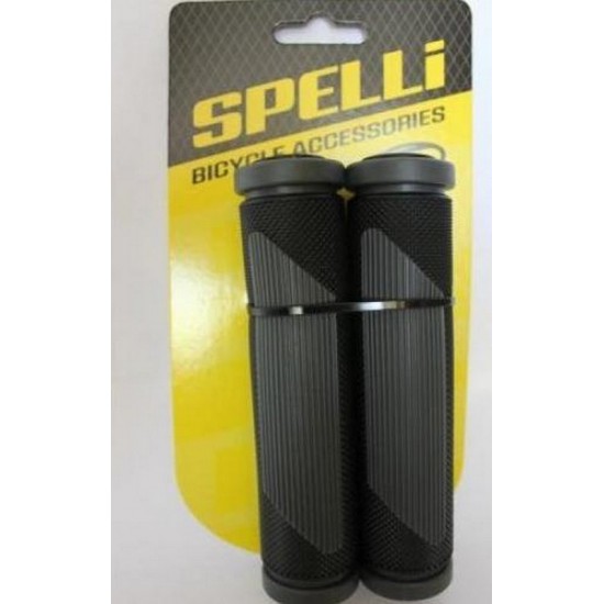 Грипсы велосипедные "SPELLI SBG-692 S" черно-серые
