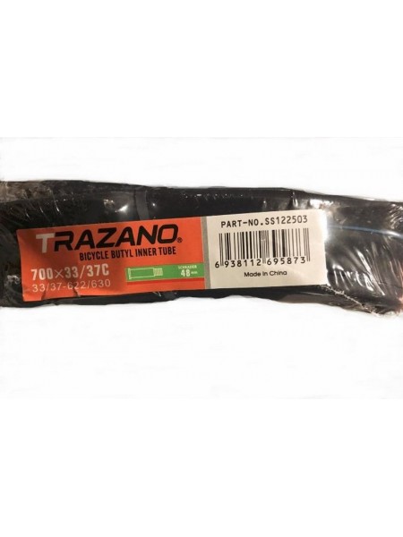 Камера велосипедная 700 x 33/37c (37х622) "TRAZANO Butyl Tube" (A.V 48mm) 