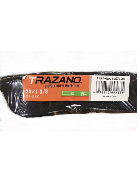 Камера велосипедная салют 24х1 3/8 (37х540) "TRAZANO Butyl Tube"  