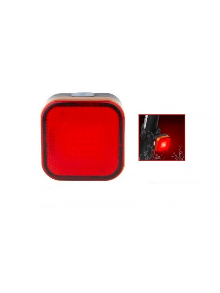 Стоп задний велосипедный алюминиевый 120 Lumen (компл.зарядка  от USB),mod:RPL-2287 "RAYPAL" 