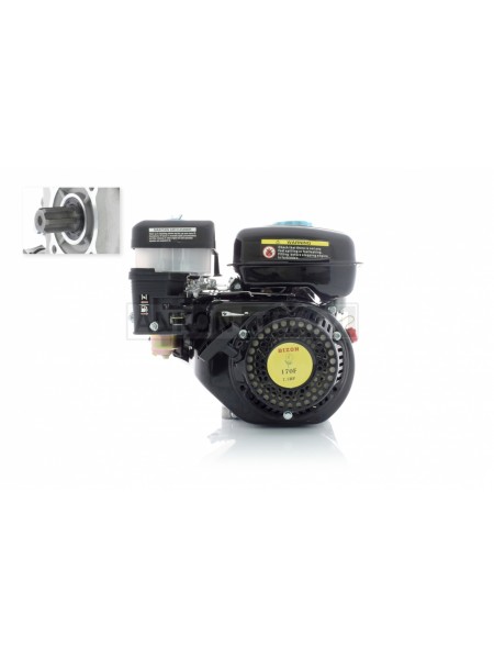 Двигатель м/б 170F (бензиновый 7 л.с., D‑25mm, под шлиц) "GX220" черный