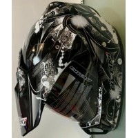 Шлем кроссовый NENKI MX-310 чёрный с рисунком