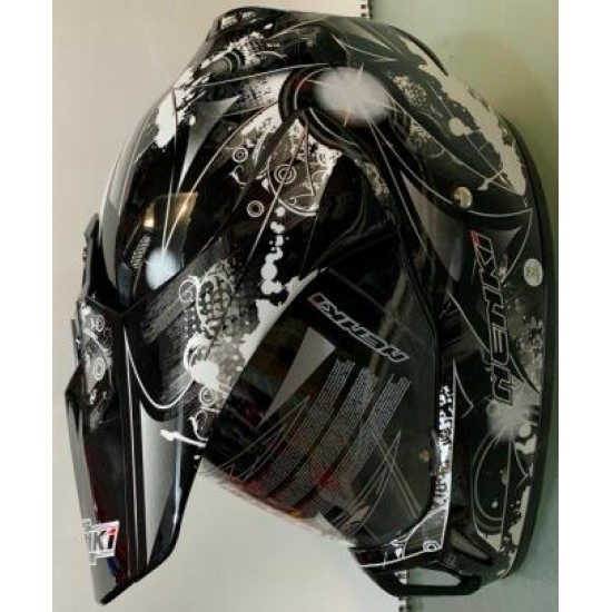Шлем кроссовый NENKI MX-310 чёрный с рисунком