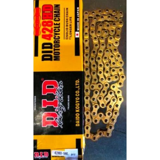 Цепь 428H- 98L gold D.I.D. качество