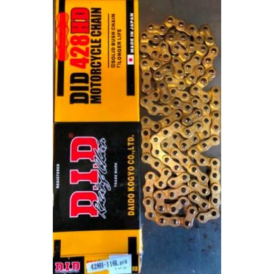 Цепь 428H-116L gold D.I.D. качество