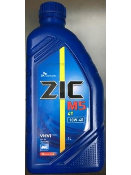 Масло ZIC 4т полусинтетика 10W-40 M-5 1л (ящ - 12 шт.)
