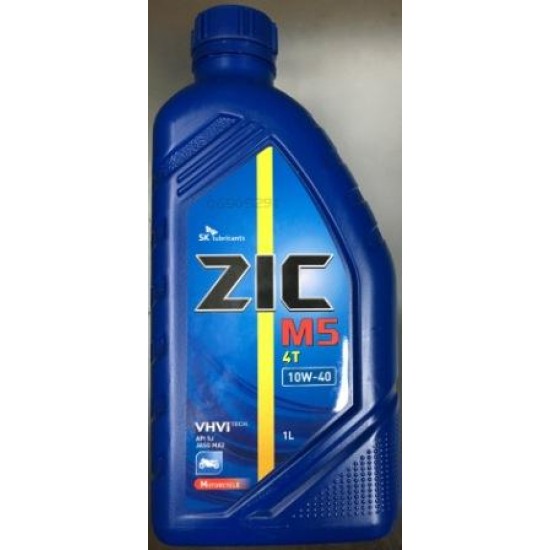 Масло ZIC 4т полусинтетика 10W-40 M-5 1л (ящ - 12 шт.)