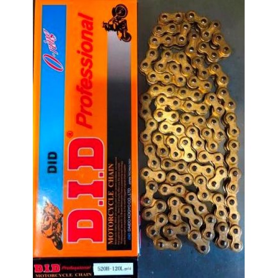 Цепь 520H-120L gold D.I.D. качество