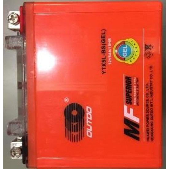 АКБ YTX5L-BS 12V5A OUTDO (GEL) оранж (110x105x67)