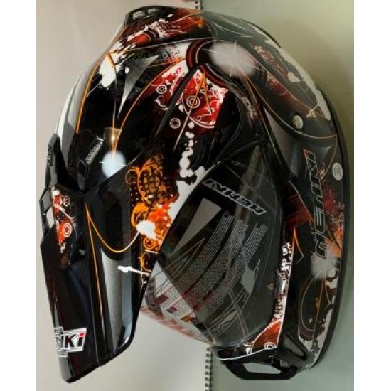 Шлем кроссовый NENKI MX-310 чёрно-оранжевый